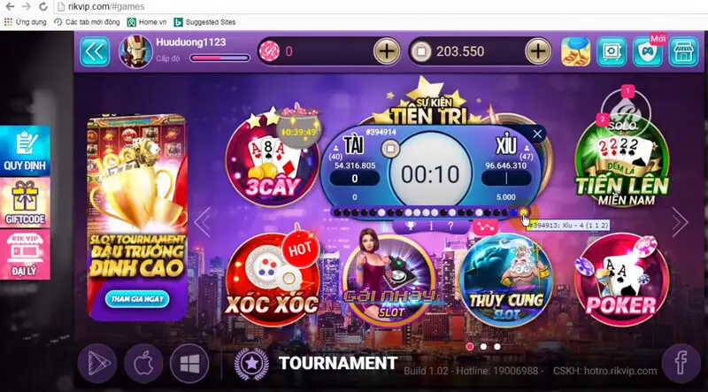rikvip game tài xỉu